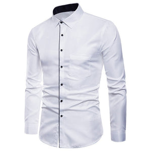 Shirt Mens Long Sleeve Oxford Formal Casual Suits Slim Fit Tee Dress Shirts Blouse Top Fashion Men Slim Fit  Business Shirts