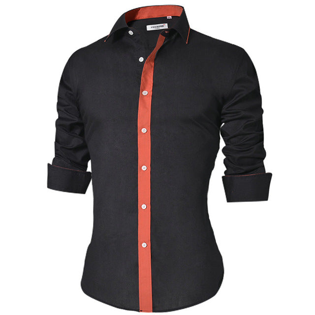 2018 Men's Casual Shirt Slim Fit Men's Casual Button Down Shirt Long Sleeve Formal Dress Shirts Men Male Clothing Camisa
